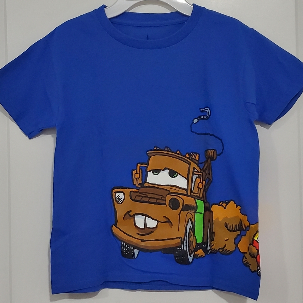 Disney Parks Cars Kids Blue T-Shirt Size XS